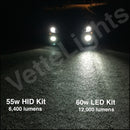 2005-2013 C6 Corvette Vette Lights Brightest Available LED Fog Lights (Brighter Than HID)