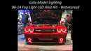 2008-2014 Dodge Challenger Oracle LED Fog Light Halo Kit-WATERPROOF-Surface Mount