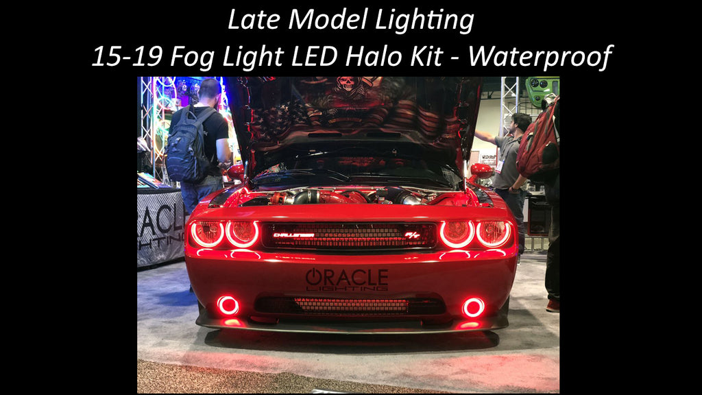 2015-2019 Dodge Challenger LED Fog Light Halo Kit- Surface Mount- Wate Late Model Lighting 2015-2019 Dodge Challenger LED Fog Light Halo Kit- Surface Mount- Wate Late Model Lighting