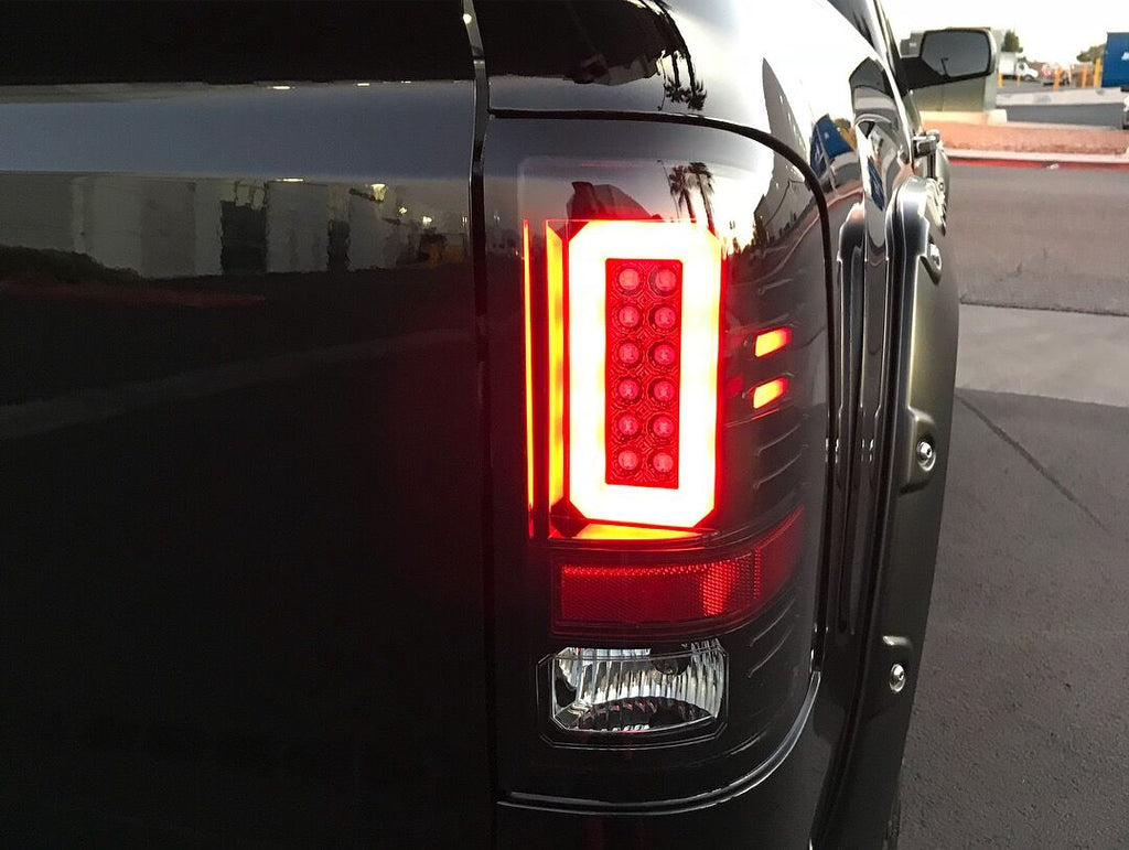 2014 2018 GMC Sierra RECON LED Halo Tail Lights For OEM Halogen Trucks