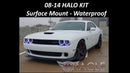 2008-2014 Dodge Challenger LED Headlight Halo Kit- Surface Mount- Waterproof