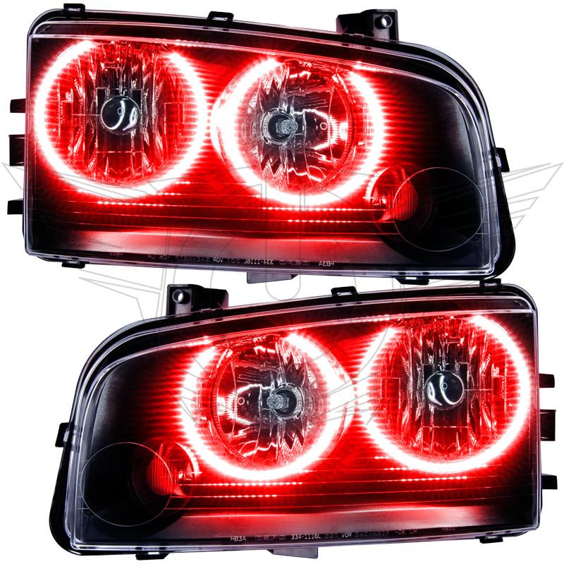 2005-2010 Dodge Charger Halo Headlights FULLY ASSEMBLED (Dual Halo) - Late Model Lighting 2005-2010 Dodge Charger Halo Headlights FULLY ASSEMBLED (Dual Halo) - Late Model Lighting