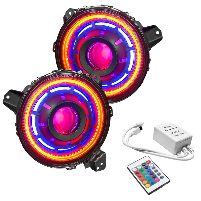 2018-2023 Jeep Wrangler/Gladiator Oculus Bi-LED Projector Headlights (ColorSHIFT)