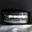Dodge Ram (06-08): Alpharex NOVA LED Projector Headlights (Quad Beam)