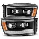 Dodge Ram (06-08): Alpharex LUXX LED Projector Headlights (Dual Beam)