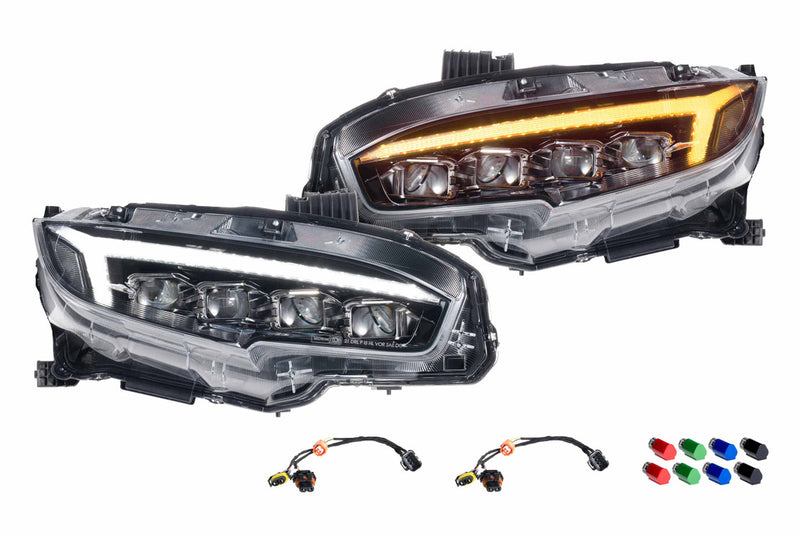 Honda Civic (16-21) XB LED Headlights (Gen II) (Selectable Amber/White DRL)