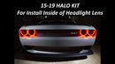 2015-2020 Dodge Challenger SXT/RT/SRT/HELLCAT Headlight Halo Kit- NON SURFACE MOUNT
