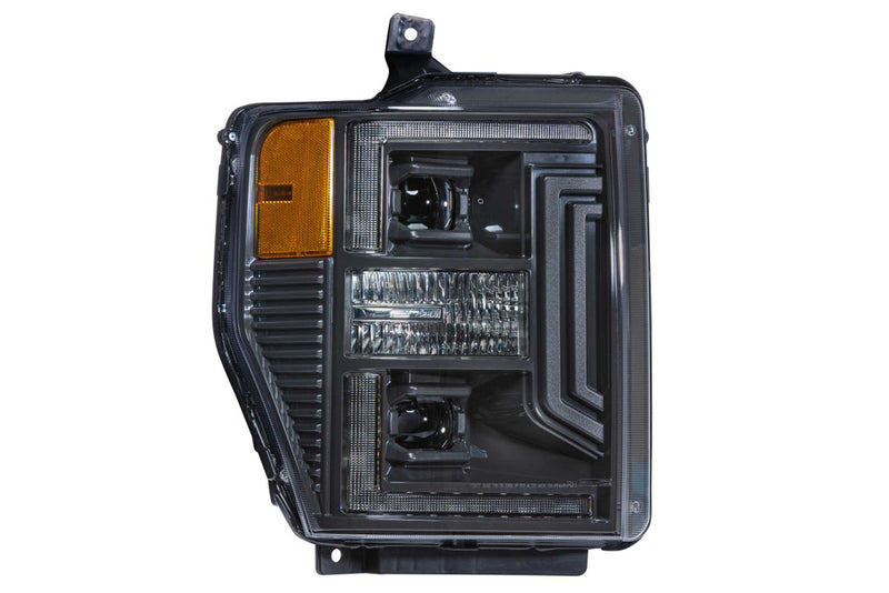 Black LED Halo Projector Headlights For 2008-2010 Ford F250/F350 Super Duty – Pair
