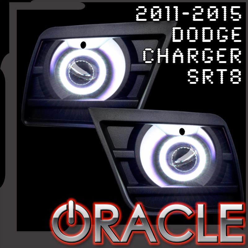 2011-2014 Dodge Charger SRT8 LED Fog Light Halo Kit (Projector Fogs)- Waterproof