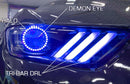 2015-2017 Ford Mustang Dynamic ColorSHIFT BLACK SERIES Headlights (Full Headlights)
