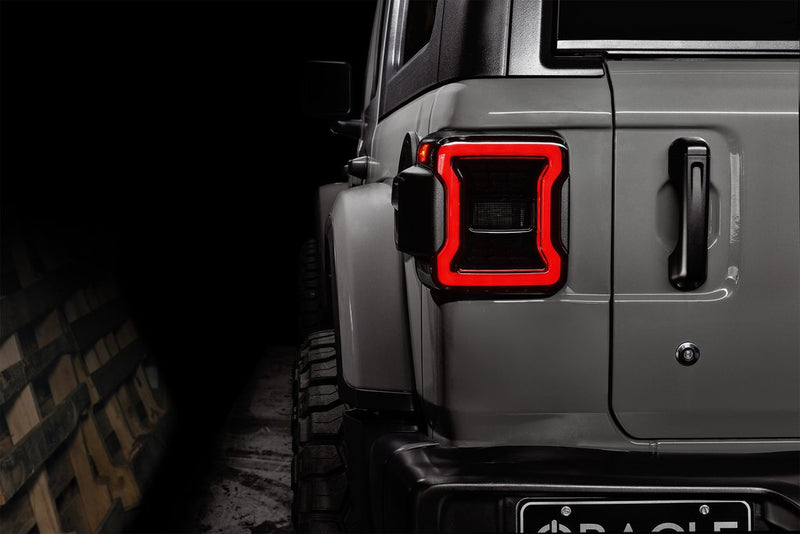 2018-2021 Jeep Wrangler JL Oracle Black Series LED Tail Lights (Plug and Play)
