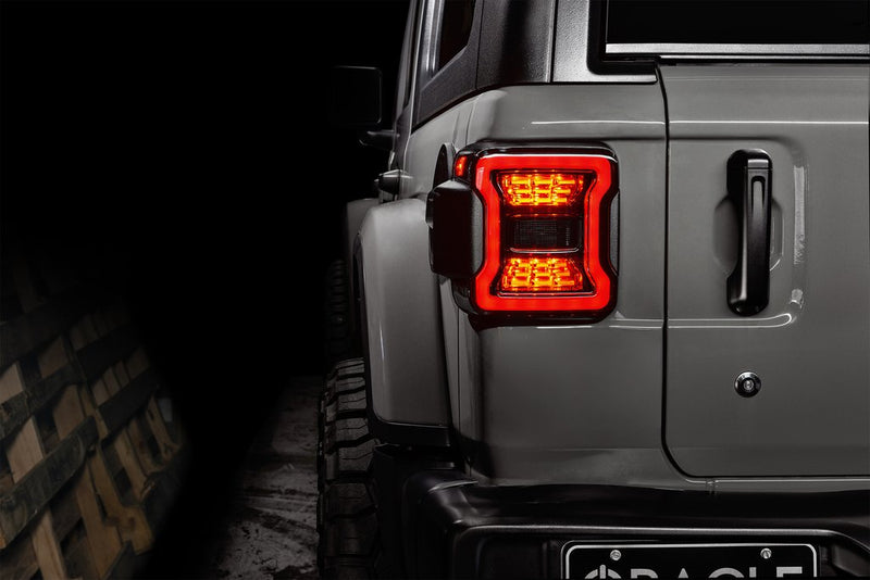 2018-2021 Jeep Wrangler JL Oracle Black Series LED Tail Lights (Plug and Play)