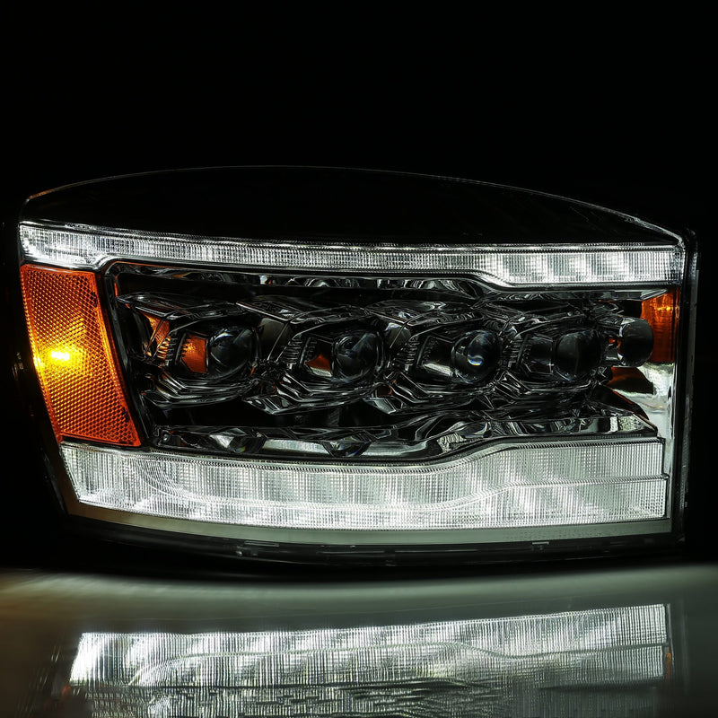 Alpharex Nova Series LED Projector Headlights For 2006-2008 Dodge Ram 1500 & 2500 – Alpha-Black Housing