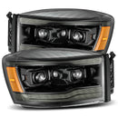 Dodge Ram (06-08): Alpharex LUXX LED Projector Headlights (Dual Beam)