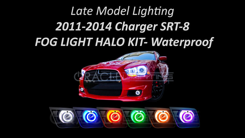2011-2014 Dodge Charger SRT8 LED Fog Light Halo Kit (Projector Fogs)- Late Model Lighting 2011-2014 Dodge Charger SRT8 LED Fog Light Halo Kit (Projector Fogs)- Late Model Lighting